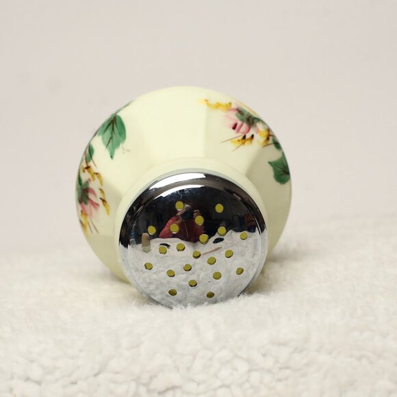 Fenton for L.G. Wright Moss Rose Muffineer Sugar Shaker Custard Satin - Picture 3 of 5